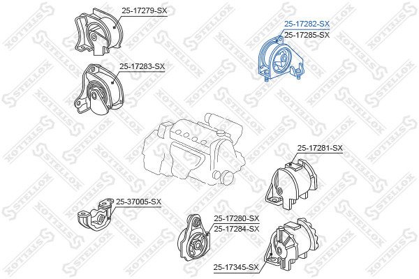 Подушка двигателя задняя Honda Hr-V GH1/GH2/GH3/GH4 1998-2005