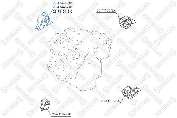 Подушка двигателя правая Mazda Mpv LW 1999-2006