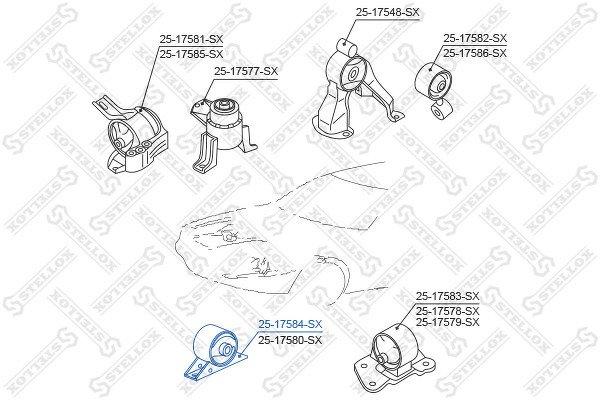 Подушка двигателя передняя Mitsubishi Outlander CU# 2002-2006