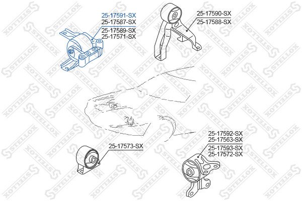 Опора двигателя правая Mitsubishi LANCER 07>