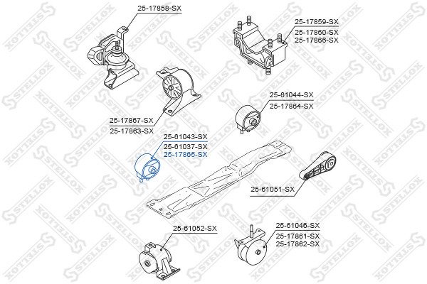 Подушка двигателя передняя Suzuki Liana RH413/RH416/RH418 2001-2008