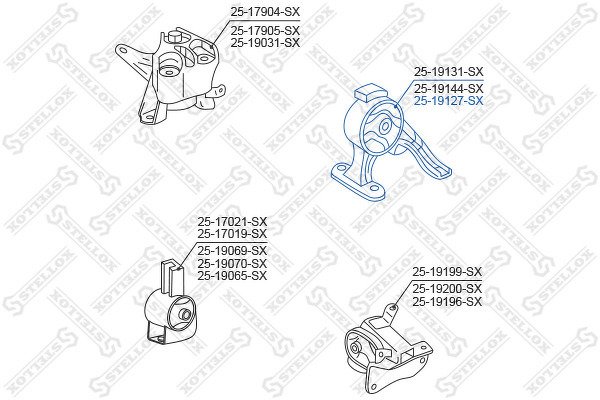 Опора двигателя задняяToyota Avensis 03-08