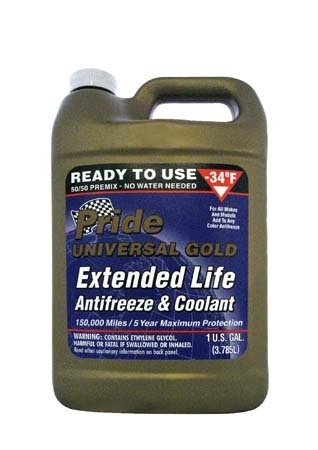 Антифриз готовый к прим. синий PRIDE Universal Gold Extended Life Antifreeze & Coolant (3,785л)