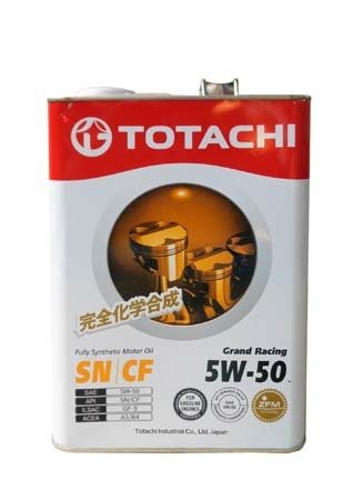 Моторное масло TOTACHI Grand Racing Fully Synthetic SN/CF SAE 5W-50 (4л)