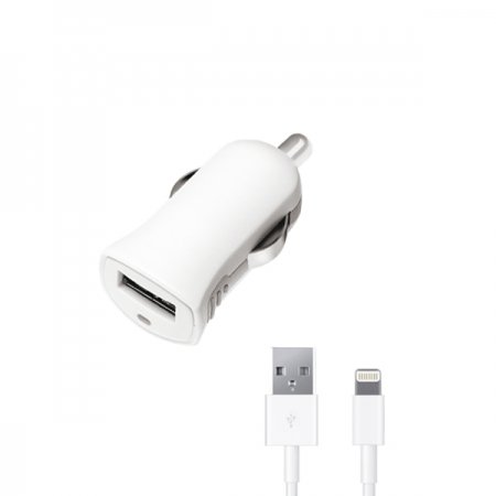 АЗУ USB 1А, дата-кабель с разъемом 8-pin для Apple (MFI), белый, Ultra, Deppa, 11250