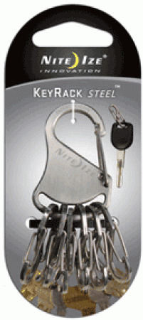 Брелок для ключей NiteIze Key Rack с метал. карабинами, стальной