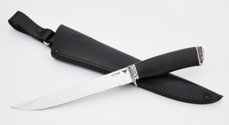 Нож Филейный большой (Х12МФ, граб, литье, мельхиор), KNIFE YARD, 00371