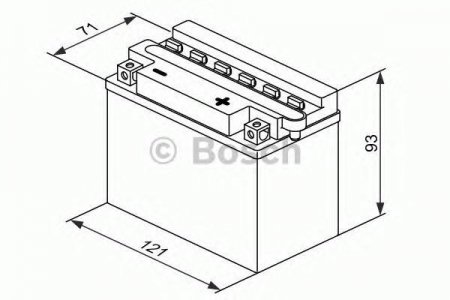 Аккумуляторная батарея Bosch Funstart FreshPack, 12 В, 4 А/ч, 20 А, 0092M4F170