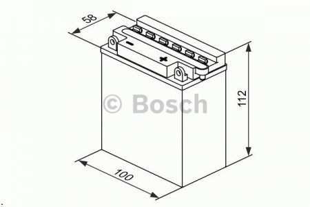 Аккумуляторная батарея Bosch, 12 В, 3 А/ч, 10 А, 018005030D