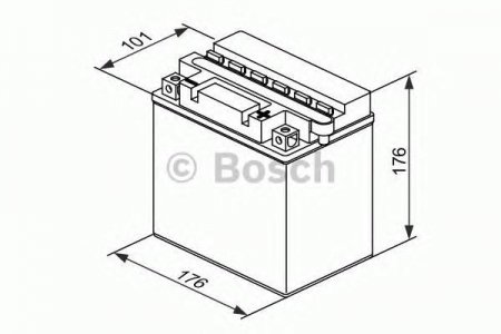 Аккумуляторная батарея Bosch, 12 В, 19 А/ч, 180 А, 018005190E