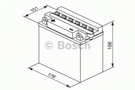 Аккумуляторная батарея Bosch, 12 В, 19 А/ч, 190 А, 018005190C