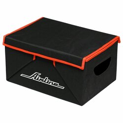 Органайзер с крышкой в багажник, складной 46*19*32 см (28л), черный/оранжевый