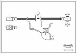 Тормозной шланг передний правый (475mm)