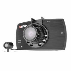 Видеорегистратор ARTWAY HD две камеры 1440х1080/720*480 уг обзора: 120°/90°. экран 2.4 дюйма пластик