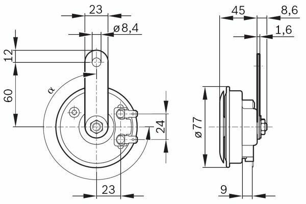 ГОРН NORMALE TONE FC9 12V КОМПЛ