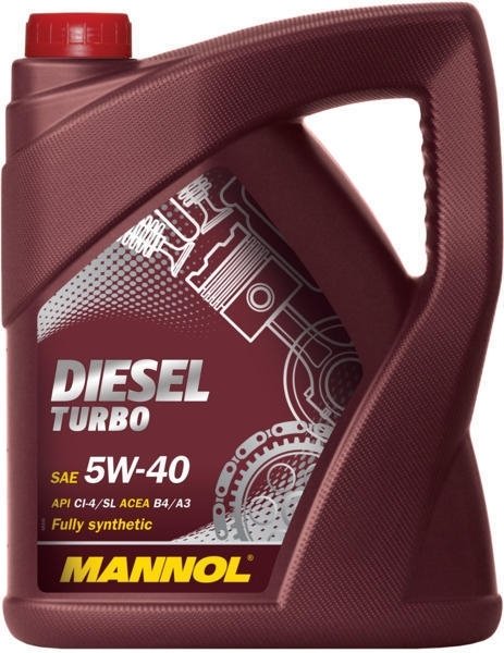 Моторное масло MANNOL DIESEL TURBO, 5W-40, 5л, 4036021505107