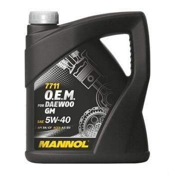 Моторное масло MANNOL 7711 O.E.M. for Daewoo GM, 5W-40, 4л 4036021401492