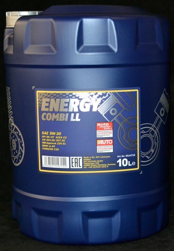 Моторное масло MANNOL Energy Combi LL, 5W-30, 10 л, 4036021147154