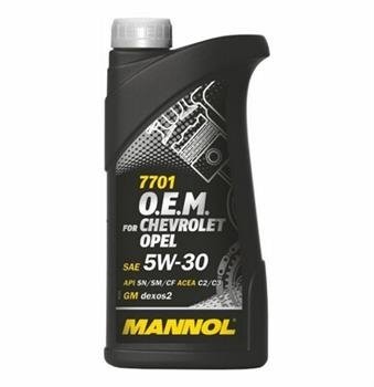 Моторное масло MANNOL 7701 O.E.M. for Chevrolet Opel, 5W-30, 1 л, 4036021101446