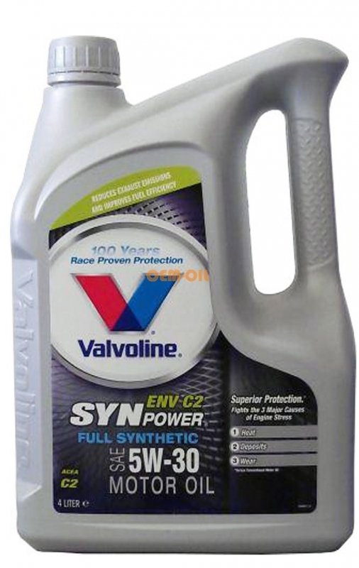 Моторное масло VALVOLINE Synpower ENV C2, 5W-30, 4л, 618605