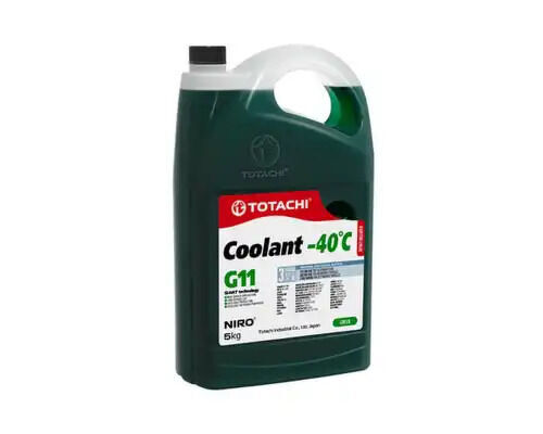 Жидкость охлаждающая TOTACHI NIRO COOLANT Green -40C G11 5кг