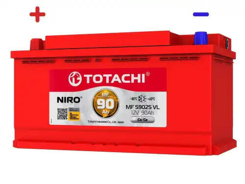 Аккумулятор totachi niro mf 59025 vl 90а/ч поляр. прямая 1 (jis r)