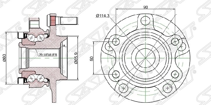 Ступичный узел перед NISSAN QASHQAI J10E 06-/X-TRAIL J31 07-/ROGUE S35 07-