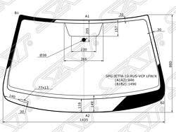 Стекло лобовое (для Российского рынка) Volkswagen Jetta 10-19