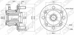 Ступичный узел задн. TOYOTA NZE12# 4WD