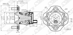 Ступичный узел задн. TOYOTA VITZ/PLATZ/FUN CARGO/IST 99-05 (c ABS)