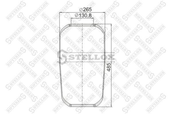 Пневмоподушка подвески 1SC250-19 кон. 234-200-130.8/100.8 Iveco EuroTech/Stralis