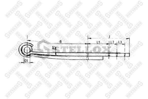 Полурессора 2/38x80x100 522+365/315 S30/-- SAF