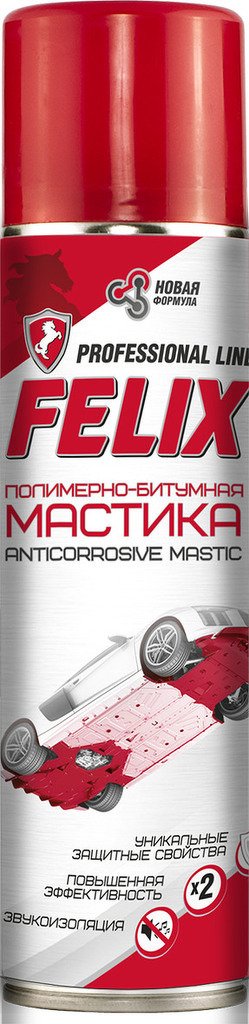 мастика! FELIX полимерно-битумная, аэрозоль, 650мл