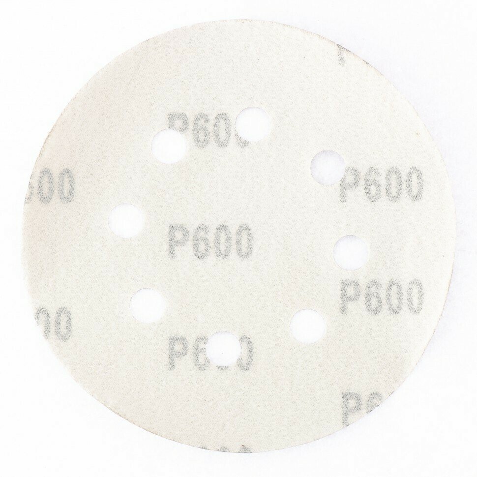 Круг абразивный на ворсовой подложке под липучку , перфорированный, P 400, 125 мм, 5 шт Matrix