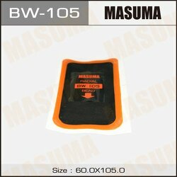 Заплатка кордовая для боковых порезов 62 х 105 мм 1 слой корда MASUMA BW-105