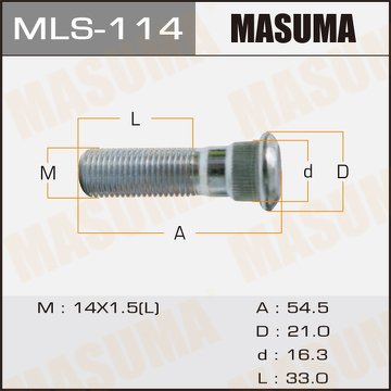 Шпилька колесная M14x1.5(L)