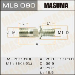 Шпилька колесная M20x1.5(R), M18x1.5(L)