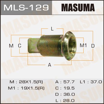 Футорка колесная M28x1.5(R), M19x1.5(R)