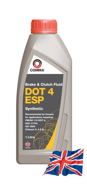 Comma dot 4 esp brake fluid (1l)_жидкость тормозная dot 4 esp