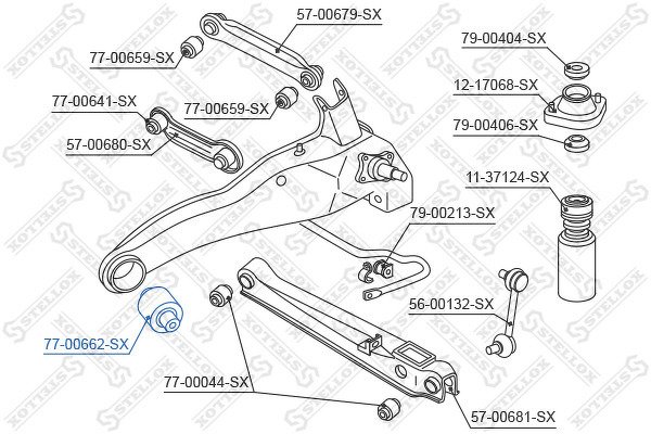 Сайлентблок рычага зад.подв.продольн. Mitsubishi Lancer 07>