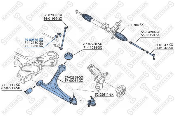 Втулка стабилизатора переднего d19 Audi A3 1.6/1.8T/1.9TDi 96-00