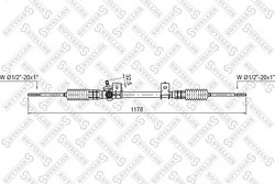 Рейка рулевая механическ. с тягами, 6708565Ford Fiesta 1.1-1.8D 89-00 / Ka 1.3/1.6 96>