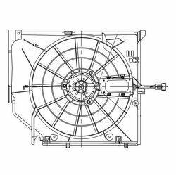Э/вентилятор охл. для а/м BMW 3 (E46) (98-) (с кожухом и модул. упр.)