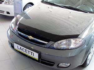 Дефлектор капота Chevrolet Lacetti (Шевроле Лачети) Хэтчбек (2004-) (темный) 4дв, SCHLACH0412