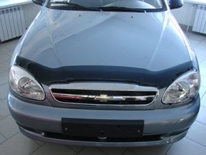 Дефлектор капота Chevrolet Lanos (Шевроле Ланос) (1998-) / ZAZ Sens (темный), SCHLAN9812