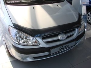 Дефлектор капота Hyundai Getz (2006-) (темный), SHYGET0612