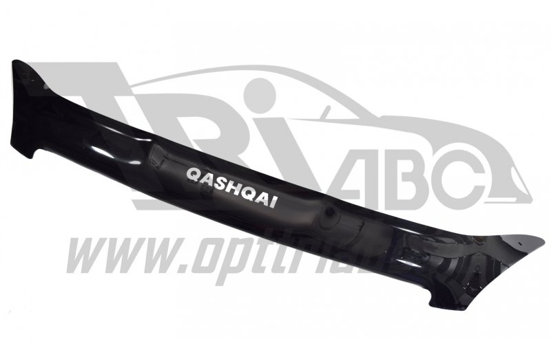 Дефлектор капота Nissan Qashqai (Ниссан Кашкай) / Qashqai +2 (2008-2009) (темный) (Logo), SNIQAS0712
