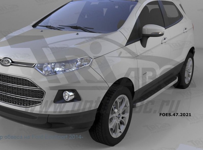 Пороги алюминиевые (Alyans) Ford EcoSport (2014-), FOES472021