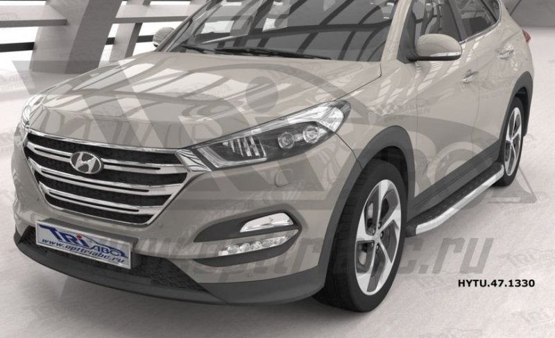 Пороги алюминиевые (Alyans) Hyundai Tucson (2015-) / Kia Sportage (2016-), HYTU471330