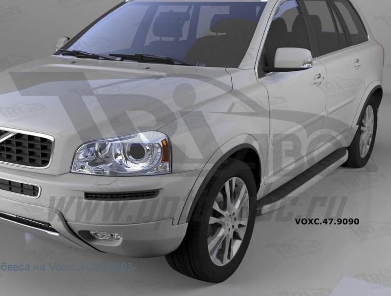 Пороги алюминиевые (Alyans) Volvo (Вольво) XC90 (2006-2015), VOXC479090